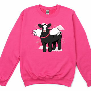 Cupid Cow Crewneck (S-3XL) - Multiple Colors!