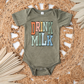 Boho Drink Milk One Piece/T-Shirt (Newborn - Youth XL) - Multiple Colors!