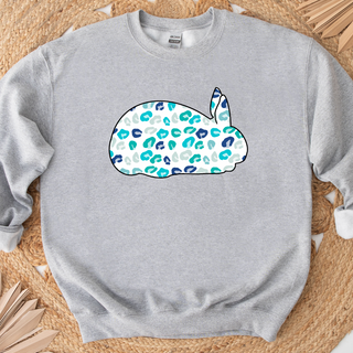 Turquoise Cheetah Rabbit Crewneck (S-3XL) - Multiple Colors!