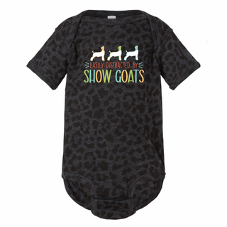 Easily Distracted By Show Goats One Piece/T-Shirt (Newborn - Youth XL) - Multiple Colors!