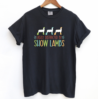 Easily Distracted By Show Lambs ComfortWash/ComfortColor T-Shirt (S-4XL) - Multiple Colors!