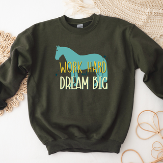 Dream Big Horse Crewneck (S-3XL) - Multiple Colors!