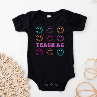 Retro Smile Teach Ag One Piece/T-Shirt (Newborn - Youth XL) - Multiple Colors!