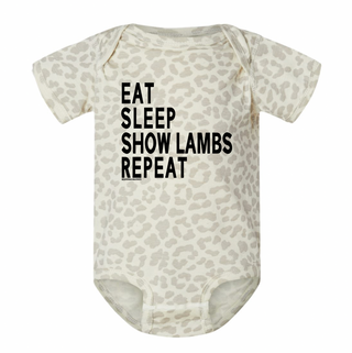 Eat Sleep Show Lambs Repeat One Piece/T-Shirt (Newborn - Youth XL) - Multiple Colors!