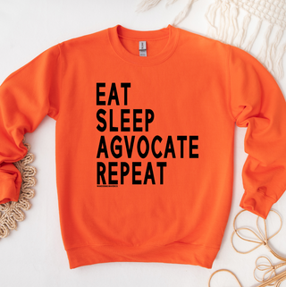 Eat Sleep Agvocate Repeat Crewneck (S-3XL) - Multiple Colors!