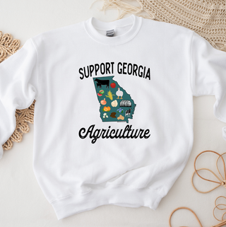 Support Georgia Agriculture Crewneck (S-3XL) - Multiple Colors!