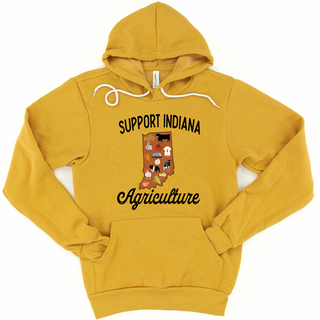 Support Indiana Agriculture Hoodie (S-3XL) Unisex - Multiple Colors!