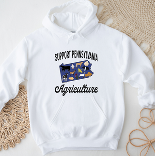 Support Pennsylvania Agriculture Hoodie (S-3XL) Unisex - Multiple Colors!