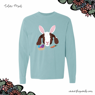 Hoppy Easter Goat LONG SLEEVE T-Shirt (S-3XL) - Multiple Colors!