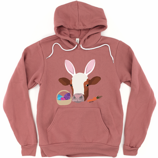 Hoppy Easter Cow Hoodie (S-3XL) Unisex - Multiple Colors!