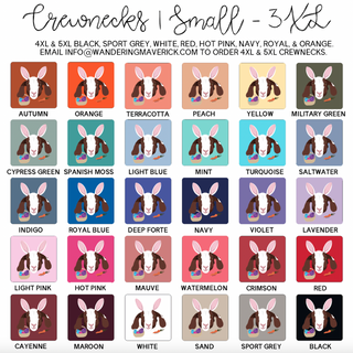 Hoppy Easter Goat Crewneck (S-3XL) - Multiple Colors!