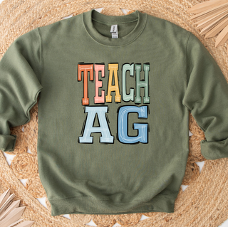 Boho Colors Teach Ag Crewneck (S-3XL) - Multiple Colors!