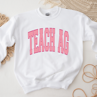 Big Varsity Teach Ag Pink Crewneck (S-3XL) - Multiple Colors!