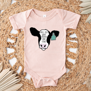 Turquoise and Cows One Piece/T-Shirt (Newborn - Youth XL) - Multiple Colors!