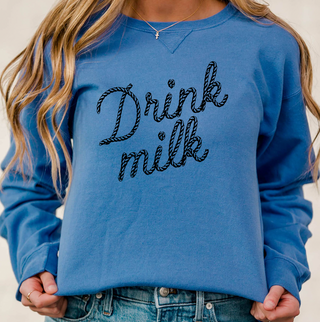 Rope Drink Milk Crewneck (S-3XL) - Multiple Colors!