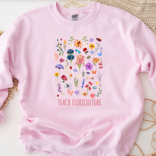 Flowers Teach Floriculture Crewneck (S-3XL) - Multiple Colors!