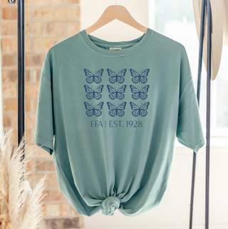 Harrison FFA Butterfly ComfortWash/ComfortColor T-Shirt (S-4XL) - Multiple Colors!