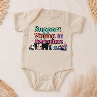 Support Women in Agriculture Illustration One Piece/T-Shirt (Newborn - Youth XL) - Multiple Colors!