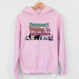 Support Women in Agriculture Illustration Hoodie (S-3XL) Unisex - Multiple Colors!