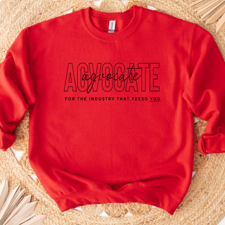 Agvocate for the Industry that Feeds You Crewneck (S-3XL) - Multiple Colors!