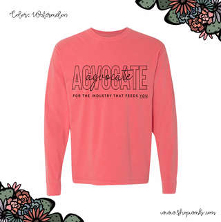 Agvocate for the Industry that Feeds You LONG SLEEVE T-Shirt (S-3XL) - Multiple Colors!