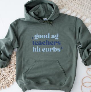 Good Ag Teachers Hit Curbs Blue Hoodie (S-3XL) Unisex - Multiple Colors!