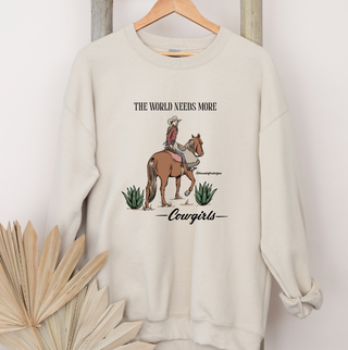 The World Needs More Cowgirls Crewneck (S-3XL) - Multiple Colors!