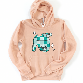 Turquoise Disco Steer Hoodie (S-3XL) Unisex - Multiple Colors!