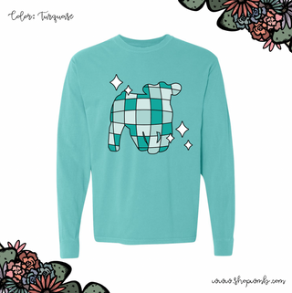 Turquoise Disco Steer LONG SLEEVE T-Shirt (S-3XL) - Multiple Colors!