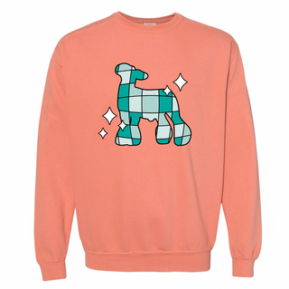 Turquoise Disco Lamb Crewneck (S-3XL) - Multiple Colors!