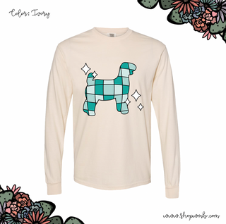 Turquoise Disco Goat LONG SLEEVE T-Shirt (S-3XL) - Multiple Colors!