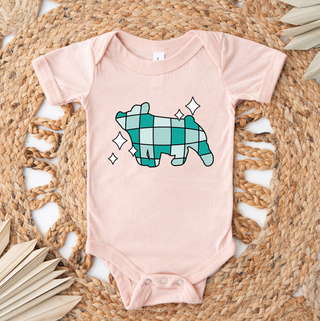 Turquoise Disco Pig One Piece/T-Shirt (Newborn - Youth XL) - Multiple Colors!