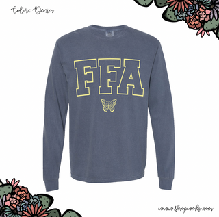 Yellow Butterfly FFA LONG SLEEVE T-Shirt (S-3XL) - Multiple Colors!