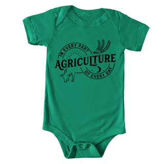 Agriculture is in every part of every day One Piece/T-Shirt (Newborn - Youth XL) - Multiple Colors!