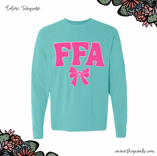 FFA Bow Pink LONG SLEEVE T-Shirt (S-3XL) - Multiple Colors!