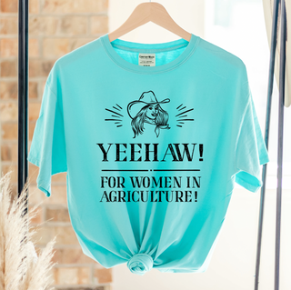 Yee haw for women in Ag ComfortWash/ComfortColor T-Shirt (S-4XL) - Multiple Colors!