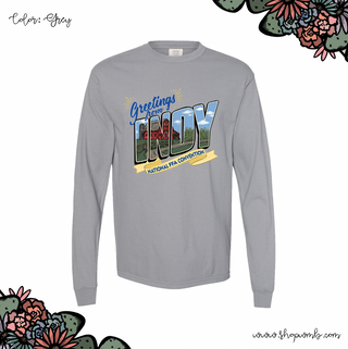 Greeting From Indy LONG SLEEVE T-Shirt (S-3XL) - Multiple Colors!