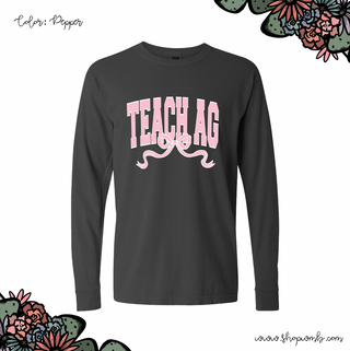 Teach Ag Bow LONG SLEEVE T-Shirt (S-3XL) - Multiple Colors!