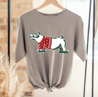 Christmas Sweater Pig ComfortWash/ComfortColor T-Shirt (S-4XL) - Multiple Colors!