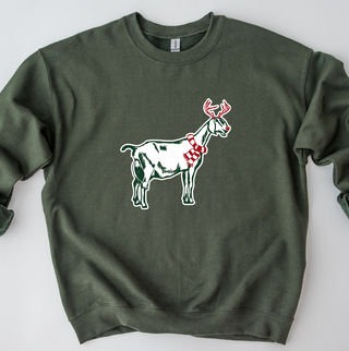 Christmas Reindeer Dairy Goat Crewneck (S-3XL) - Multiple Colors!