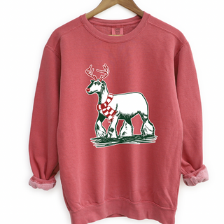 Christmas Reindeer Lamb Crewneck (S-3XL) - Multiple Colors!