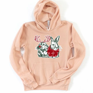 Holiday Rabbit Duo Hoodie (S-3XL) Unisex - Multiple Colors!