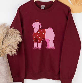 Valentine Sweater Goat Crewneck (S-3XL) - Multiple Colors!