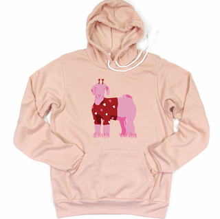 Valentine Sweater Goat Hoodie (S-3XL) Unisex - Multiple Colors!