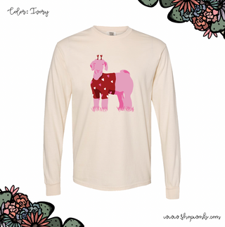 Valentine Sweater Goat LONG SLEEVE T-Shirt (S-3XL) - Multiple Colors!