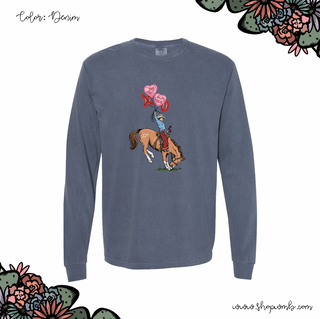 Be My Cowgirl BRONC LONG SLEEVE T-Shirt (S-3XL) - Multiple Colors!