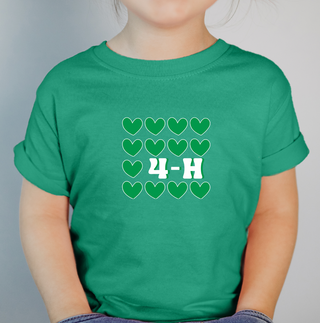 4-H Multiple Hearts One Piece/T-Shirt (Newborn - Youth XL) - Multiple Colors!