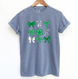 4-H Bow Clover ComfortWash/ComfortColor T-Shirt (S-4XL) - Multiple Colors!