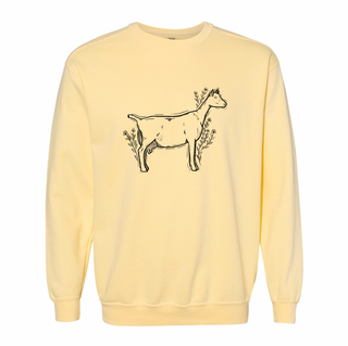 Floral Sketch Dairy Crewneck (S-3XL) - Multiple Colors!