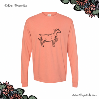 Floral Sketch Dairy LONG SLEEVE T-Shirt (S-3XL) - Multiple Colors!